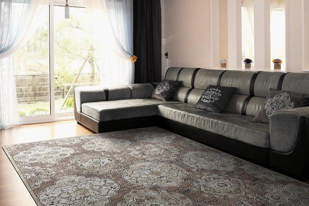 Dynamic Rugs Jazz 6793 Rose Blush Beige Ivory  Transitional Machine-Made Rug