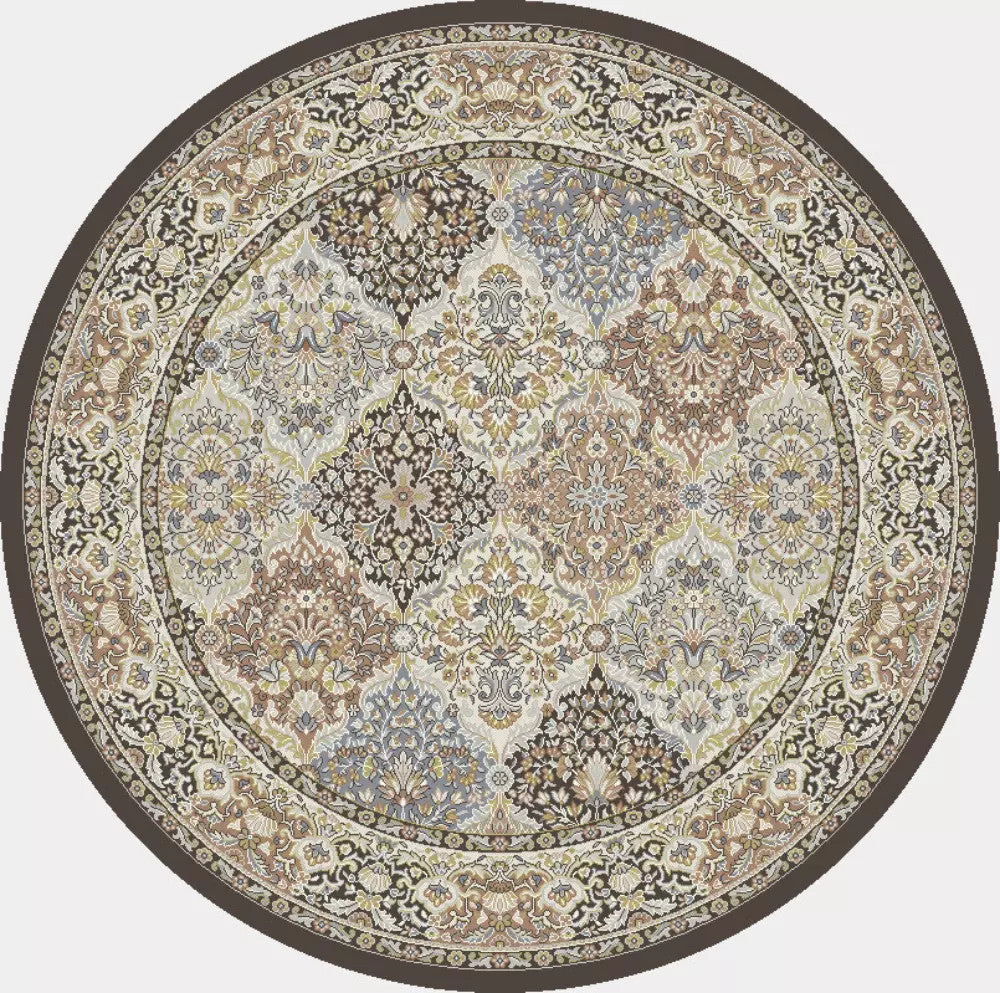 Dynamic Rugs Ancient Garden 57008 Brown Blue Traditional Machine-Made Rug