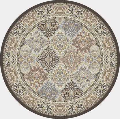 Dynamic Rugs Ancient Garden 57008 Brown Blue Traditional Machine-Made Rug