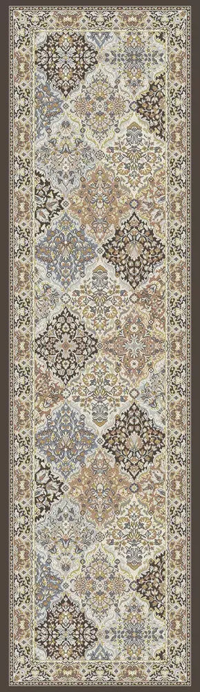 Dynamic Rugs Ancient Garden 57008 Brown Blue Traditional Machine-Made Rug