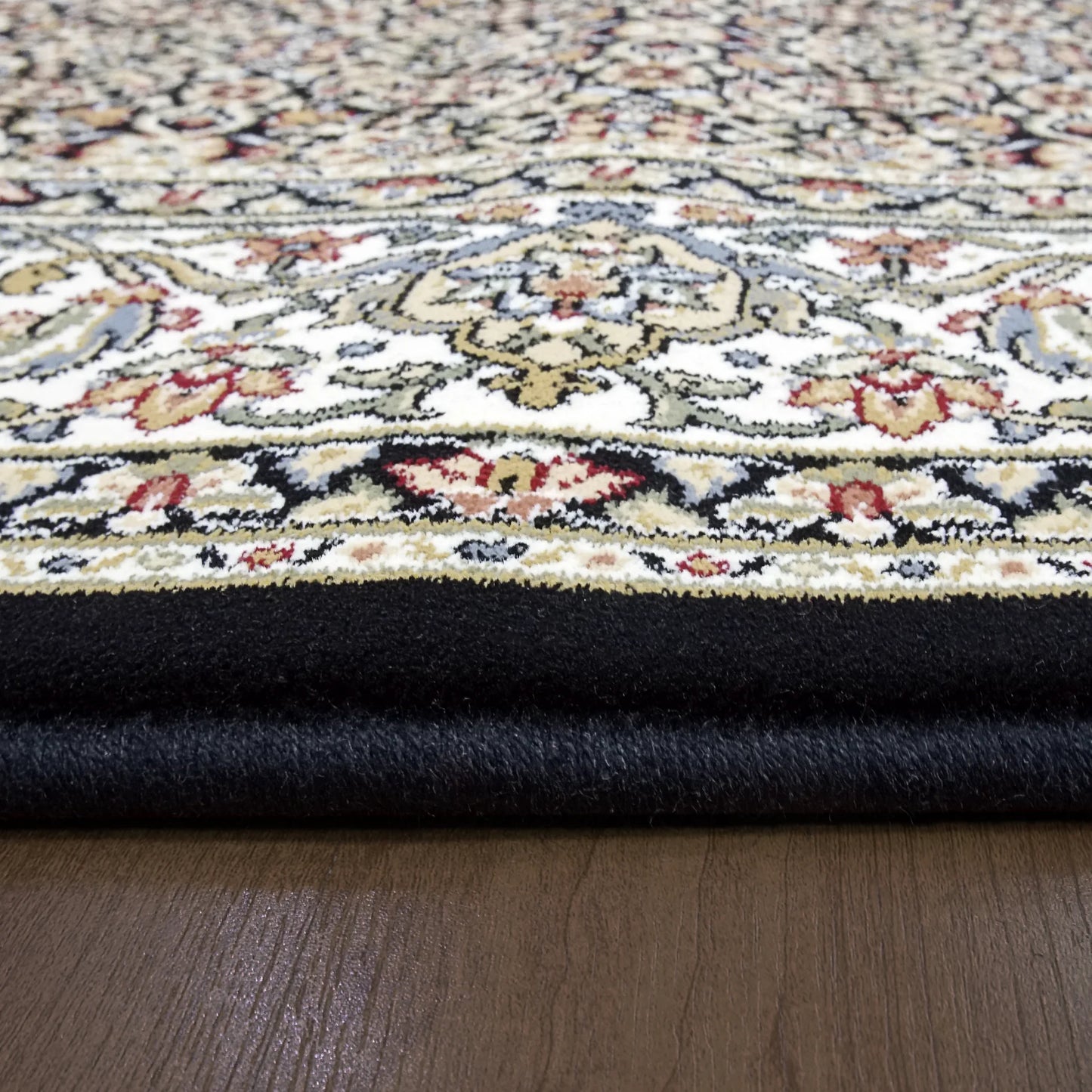 Dynamic Rugs Ancient Garden 57011 Black Ivory Traditional Machine-Made Rug