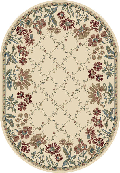 Dynamic Rugs Ancient Garden 57084 Ivory Transitional Machine-Made Rug
