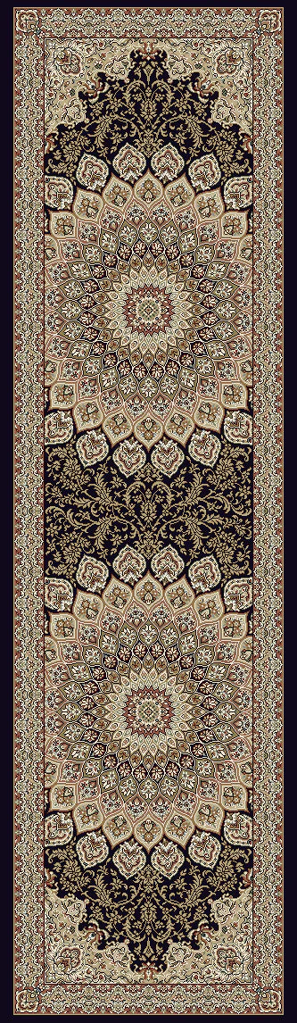 Dynamic Rugs Ancient Garden 57090 Navy Traditional Machine-Made Rug