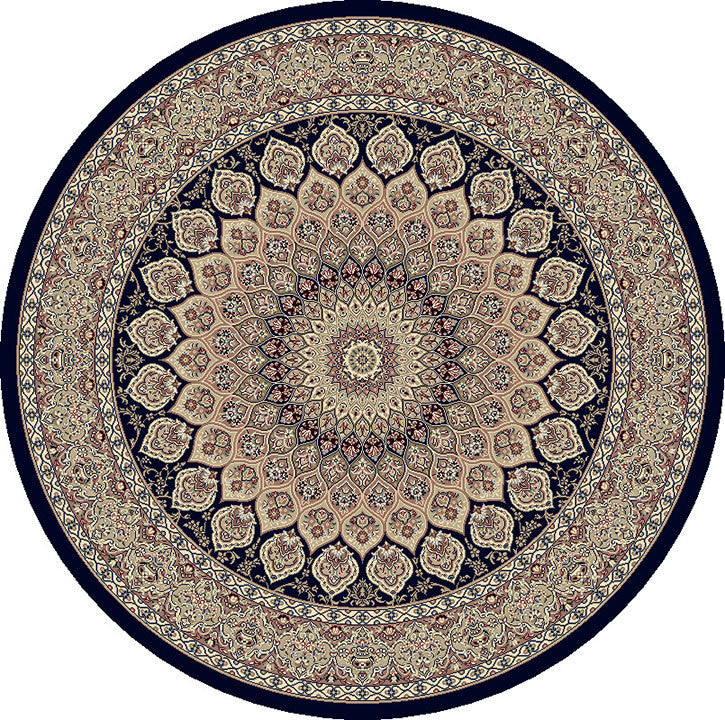 Dynamic Rugs Ancient Garden 57090 Navy Traditional Machine-Made Rug