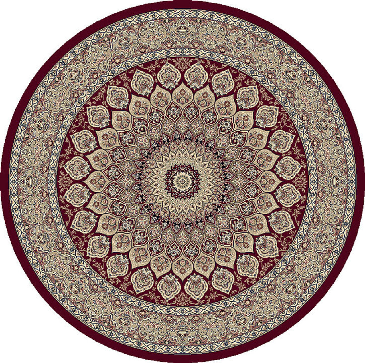 Dynamic Rugs Ancient Garden 57090 Red Traditional Machine-Made Rug