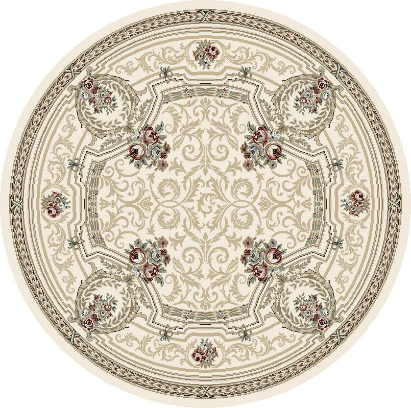 Dynamic Rugs Ancient Garden 57091 Ivory Traditional Machine-Made Rug