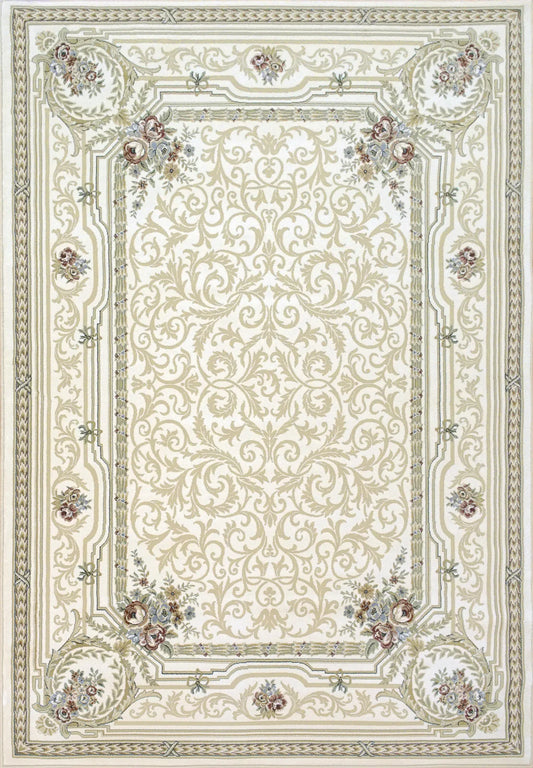 Dynamic Rugs Ancient Garden 57091 Ivory Traditional Machine-Made Rug