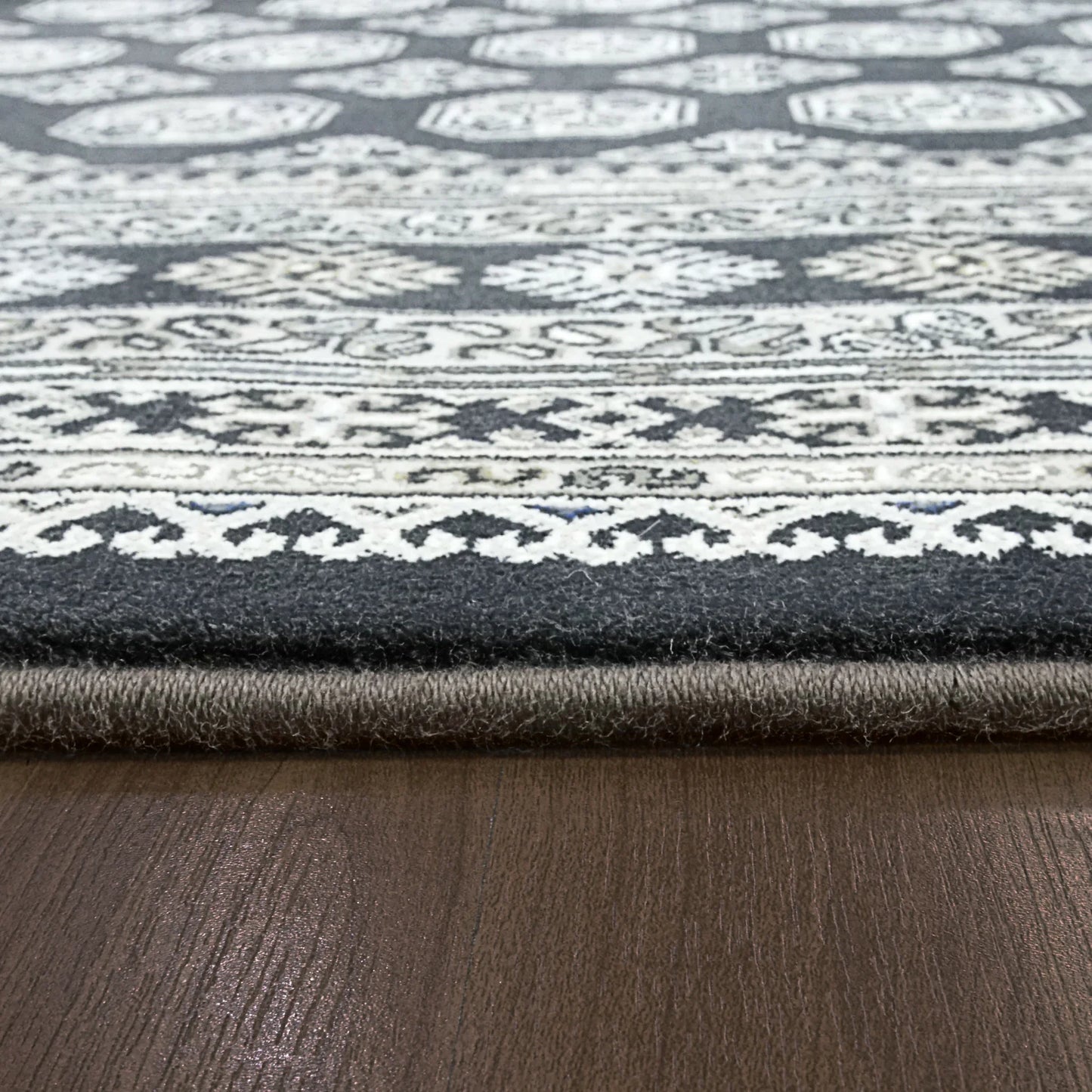 Dynamic Rugs Ancient Garden 57102 Charcoal Silver Traditional Machine-Made Rug