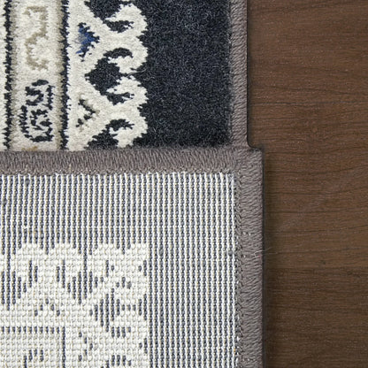 Dynamic Rugs Ancient Garden 57102 Charcoal Silver Traditional Machine-Made Rug