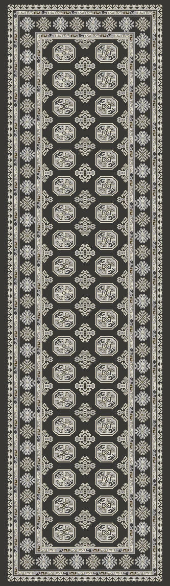 Dynamic Rugs Ancient Garden 57102 Charcoal Silver Traditional Machine-Made Rug