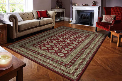 Dynamic Rugs Ancient Garden 57102 Red Beige Traditional Machine-Made Rug