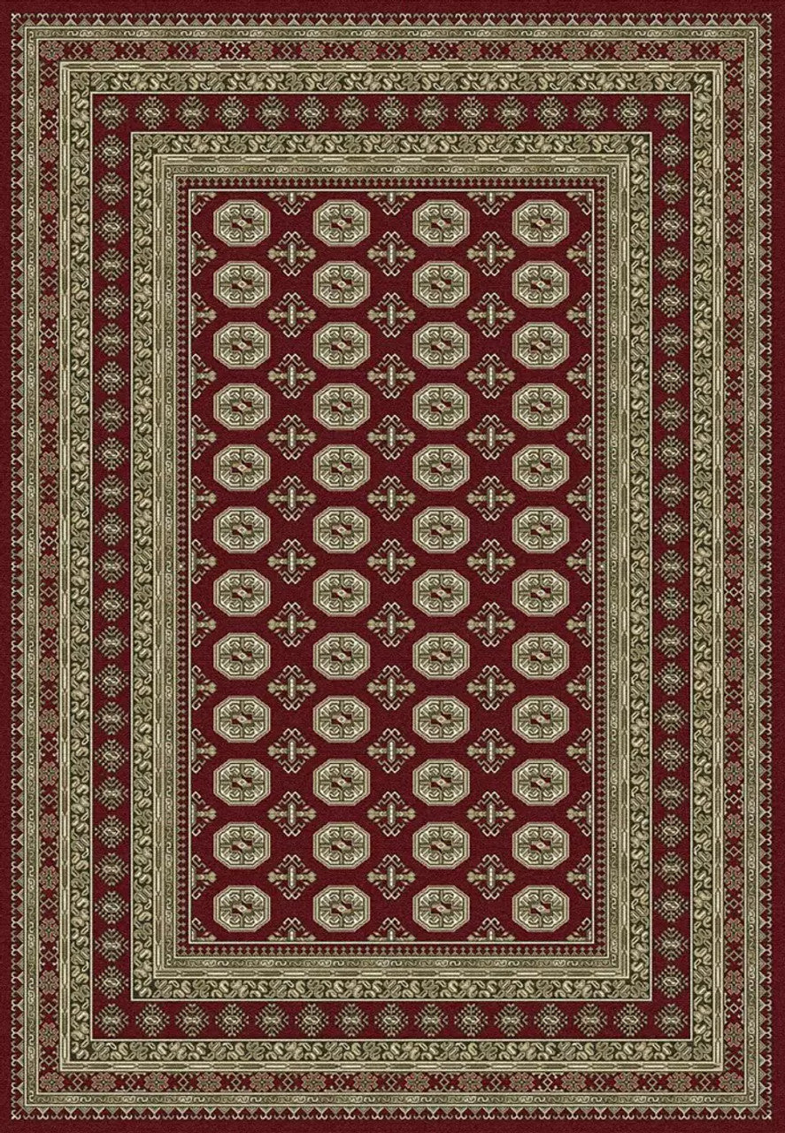 Dynamic Rugs Ancient Garden 57102 Red Beige Traditional Machine-Made Rug