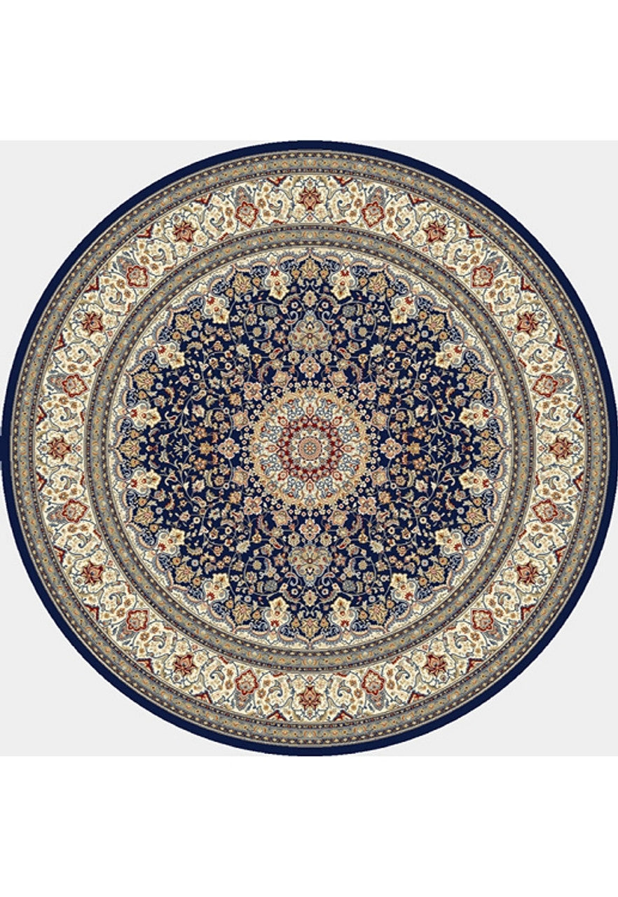 Dynamic Rugs Ancient Garden 57119 Blue Ivory Traditional Machine-Made Rug