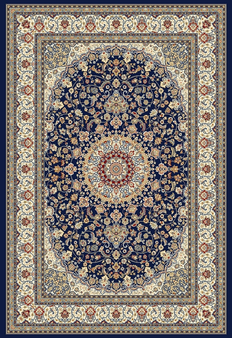 Dynamic Rugs Ancient Garden 57119 Blue Ivory Traditional Machine-Made Rug