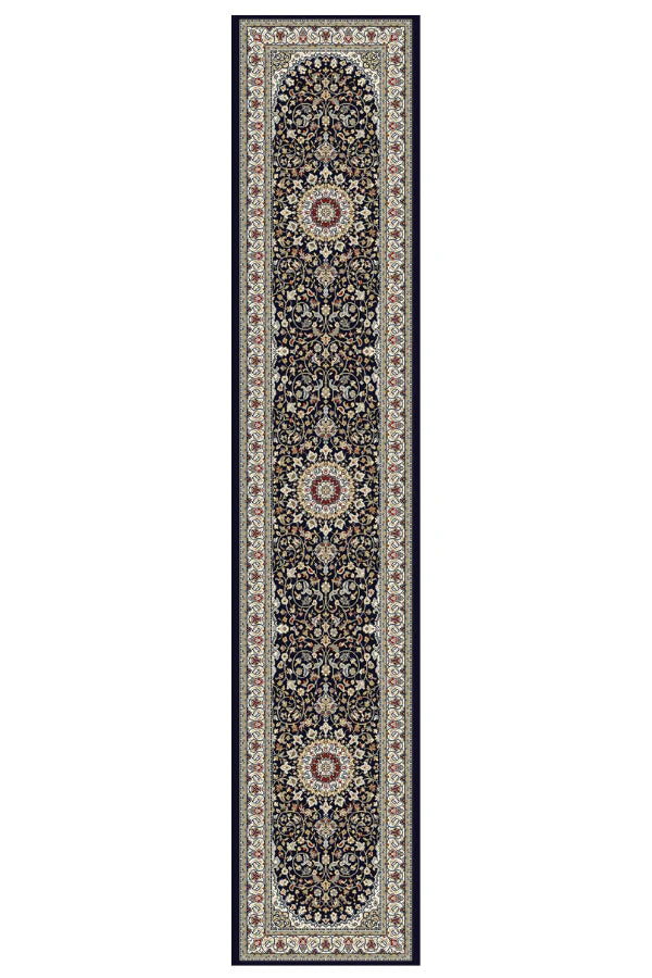Dynamic Rugs Ancient Garden 57119 Blue Ivory Traditional Machine-Made Rug