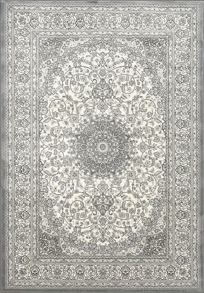 Dynamic Rugs Ancient Garden 57119 Cream Grey Traditional Machine-Made Rug