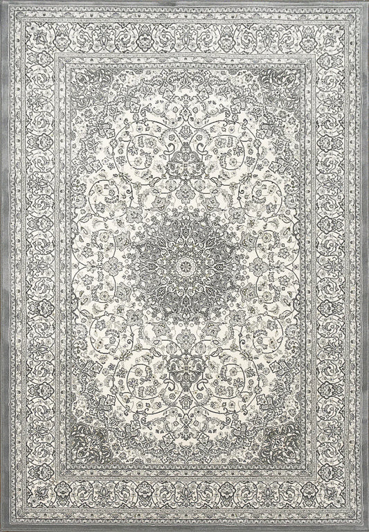 Dynamic Rugs Ancient Garden 57119 Cream Grey Traditional Machine-Made Rug
