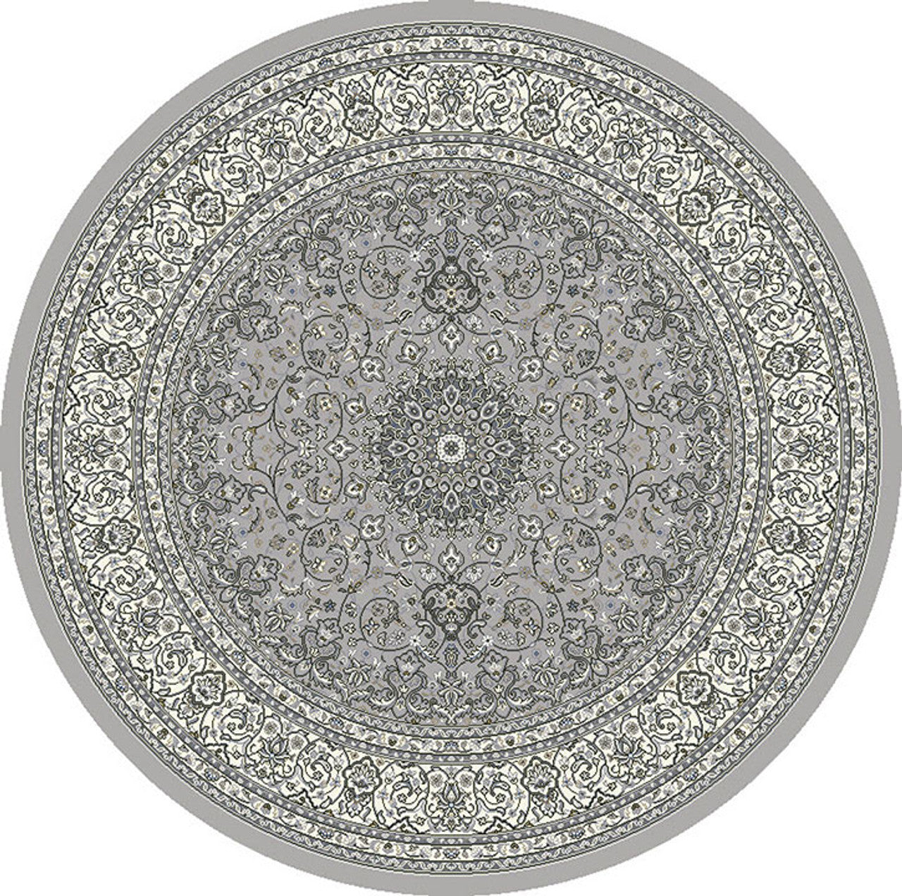 Dynamic Rugs Ancient Garden 57119 Soft Grey Cream Traditional Machine-Made Rug