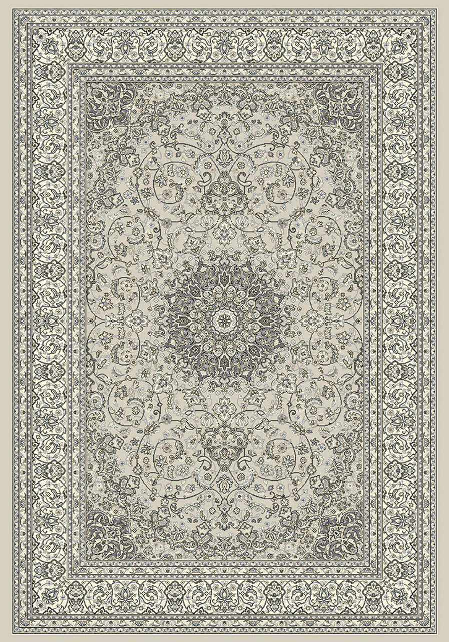 Dynamic Rugs Ancient Garden 57119 Soft Grey Cream Traditional Machine-Made Rug