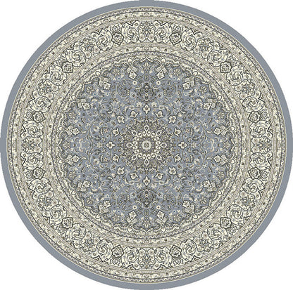 Dynamic Rugs Ancient Garden 57119 Steel Blue Cream Traditional Machine-Made Rug