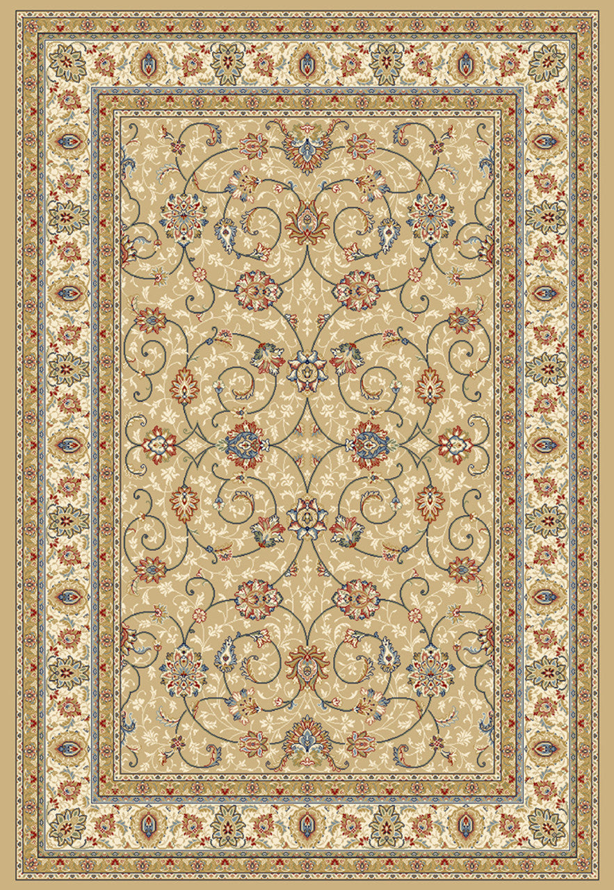 Dynamic Rugs Ancient Garden 57120 Light Gold Ivory Traditional Machine-Made Rug