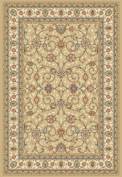 Dynamic Rugs Ancient Garden 57120 Light Gold Ivory Traditional Machine-Made Rug