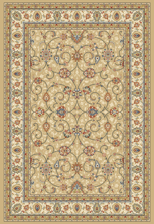Dynamic Rugs Ancient Garden 57120 Light Gold Ivory Traditional Machine-Made Rug
