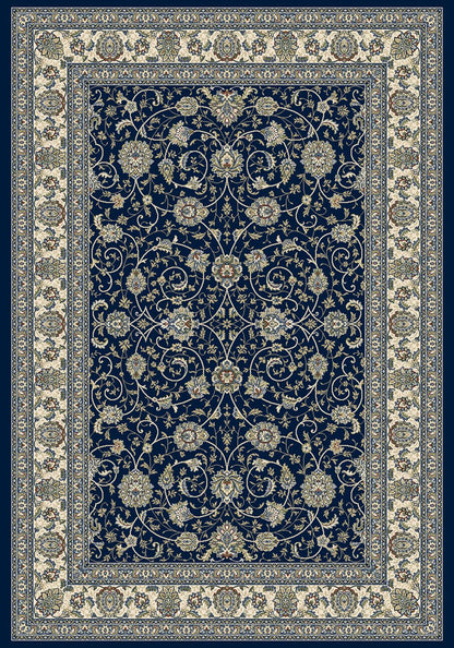 Dynamic Rugs Ancient Garden 57120 Navy Traditional Machine-Made Rug