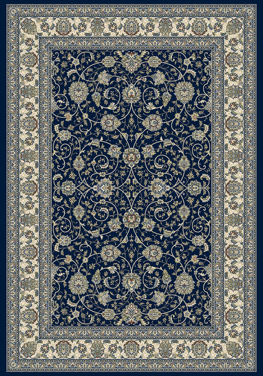 Dynamic Rugs Ancient Garden 57120 Navy Traditional Machine-Made Rug