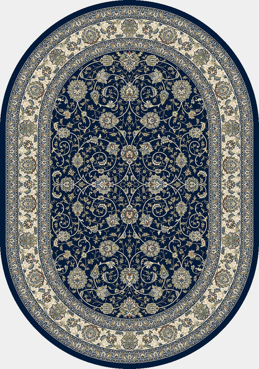 Dynamic Rugs Ancient Garden 57120 Navy Traditional Machine-Made Rug