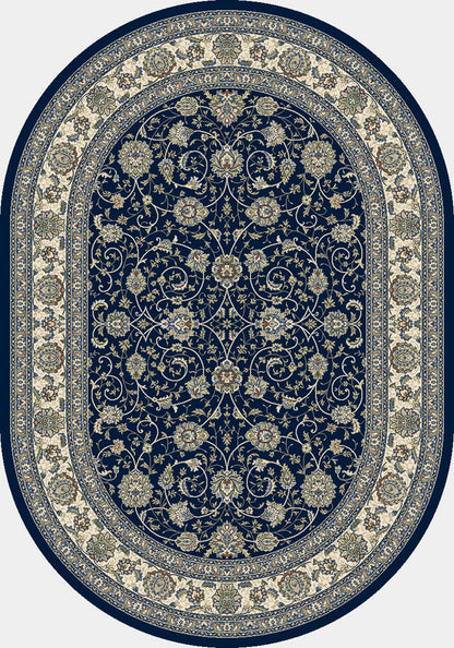 Dynamic Rugs Ancient Garden 57120 Navy Traditional Machine-Made Rug