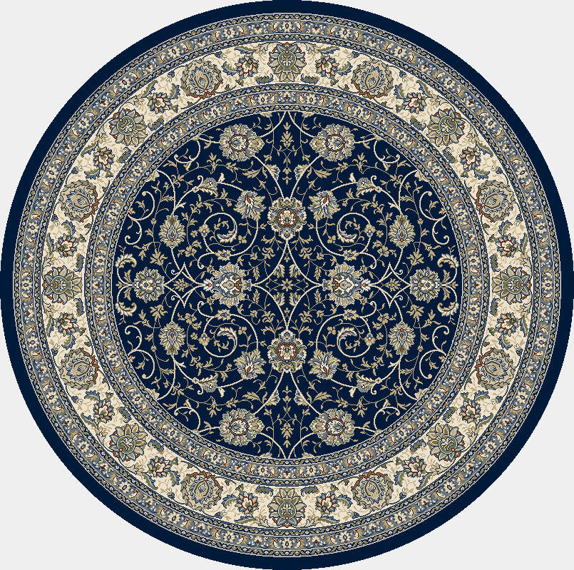 Dynamic Rugs Ancient Garden 57120 Navy Traditional Machine-Made Rug