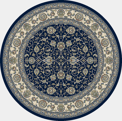 Dynamic Rugs Ancient Garden 57120 Navy Traditional Machine-Made Rug
