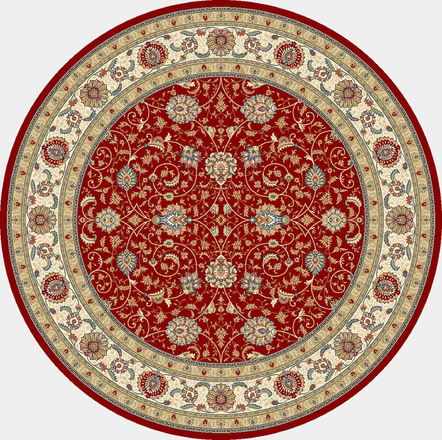 Dynamic Rugs Ancient Garden 57120 Red Ivory Traditional Machine-Made Rug