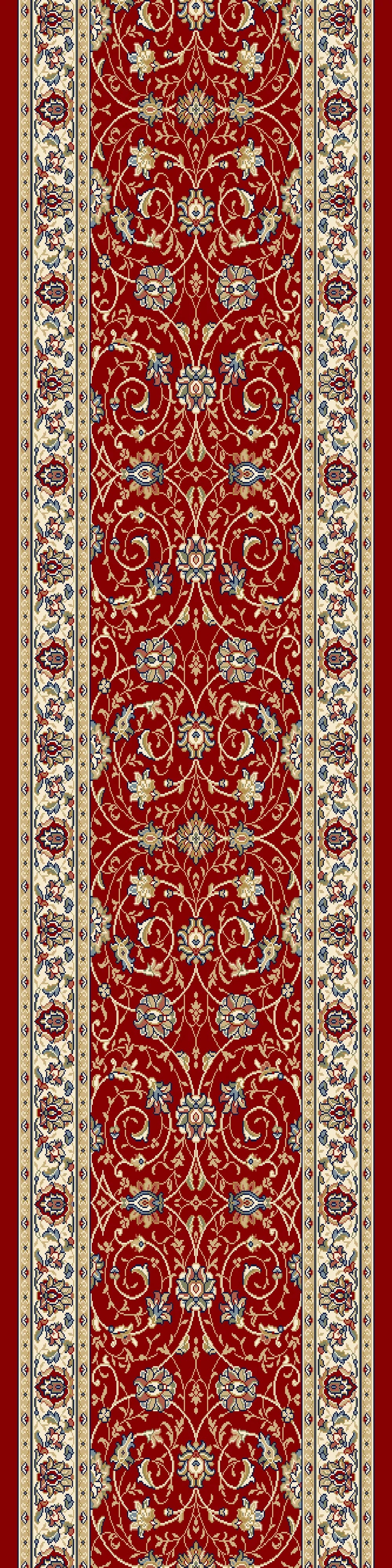 Dynamic Rugs Ancient Garden 57120 Red Ivory Traditional Machine-Made Rug