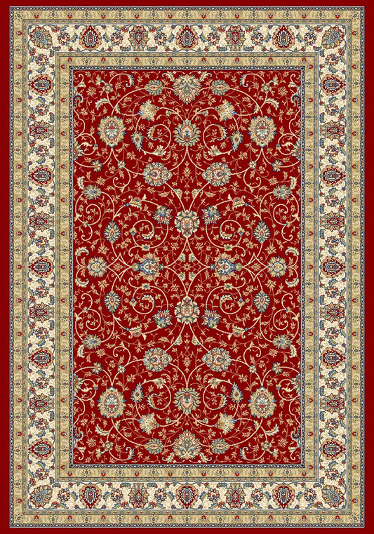 Dynamic Rugs Ancient Garden 57120 Red Ivory Traditional Machine-Made Rug