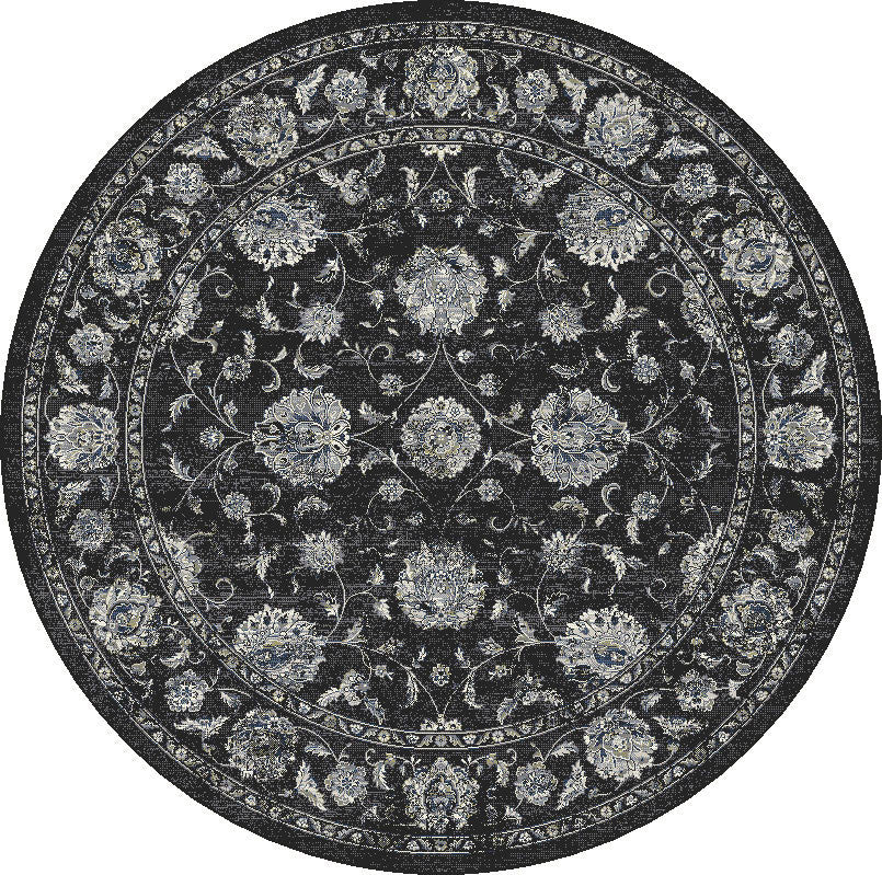 Dynamic Rugs Ancient Garden 57126 Charcoal Silver Traditional Machine-Made Rug