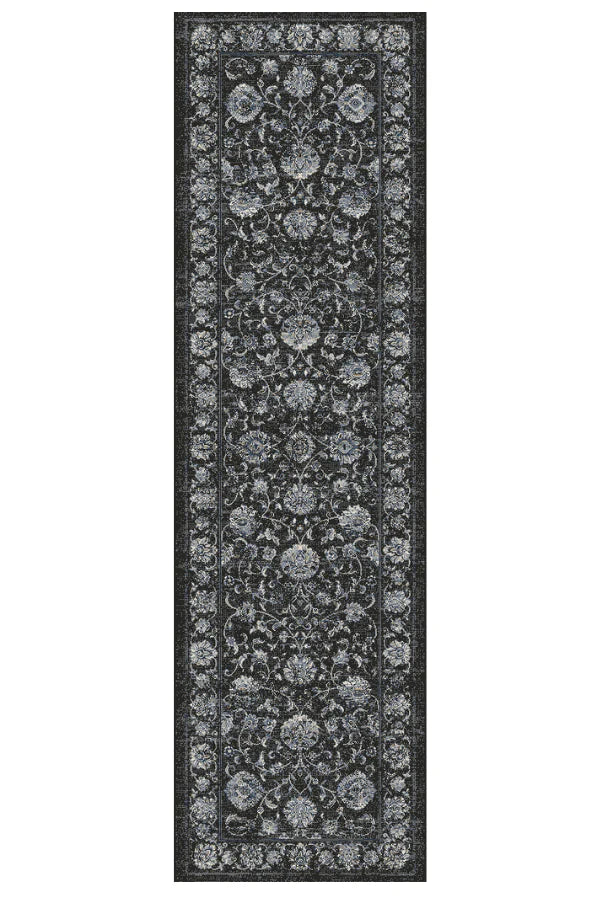 Dynamic Rugs Ancient Garden 57126 Charcoal Silver Traditional Machine-Made Rug