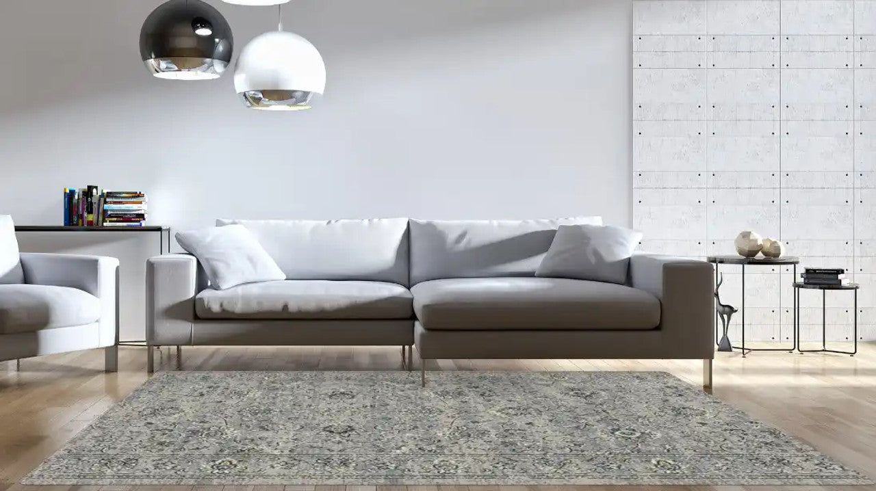 Dynamic Rugs Ancient Garden 57126 Silver Grey Traditional Machine-Made Rug