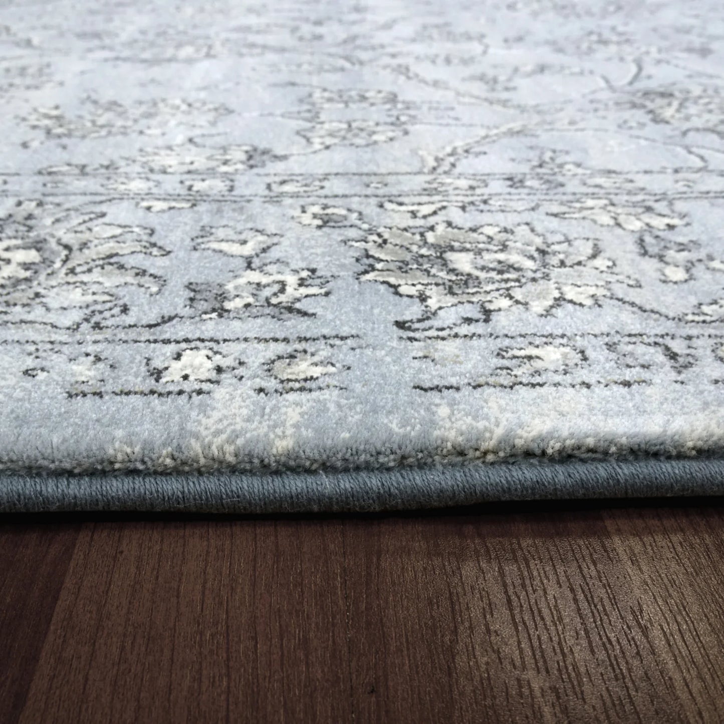 Dynamic Rugs Ancient Garden 57136 Steel Blue Cream Traditional Machine-Made Rug