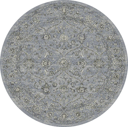 Dynamic Rugs Ancient Garden 57136 Steel Blue Cream Traditional Machine-Made Rug