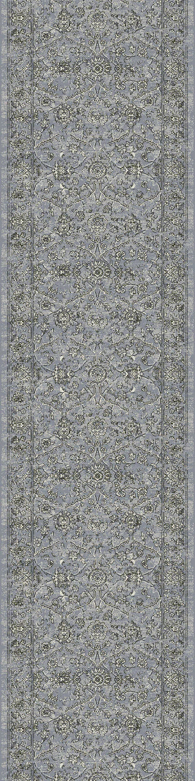 Dynamic Rugs Ancient Garden 57136 Steel Blue Cream Traditional Machine-Made Rug