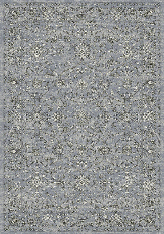 Dynamic Rugs Ancient Garden 57136 Steel Blue Cream Traditional Machine-Made Rug