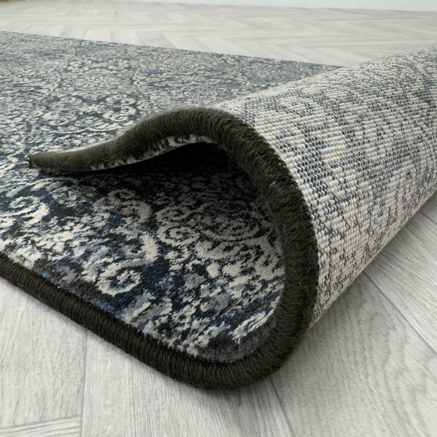 Dynamic Rugs Ancient Garden 57162 Steel Blue Traditional Machine-Made Rug