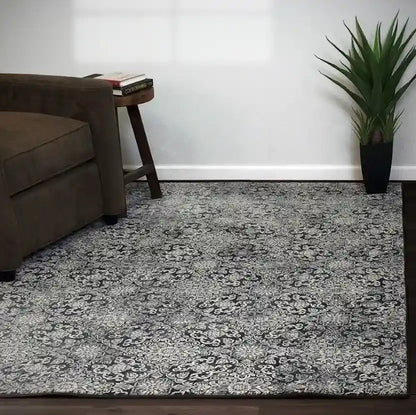 Dynamic Rugs Ancient Garden 57162 Steel Blue Traditional Machine-Made Rug