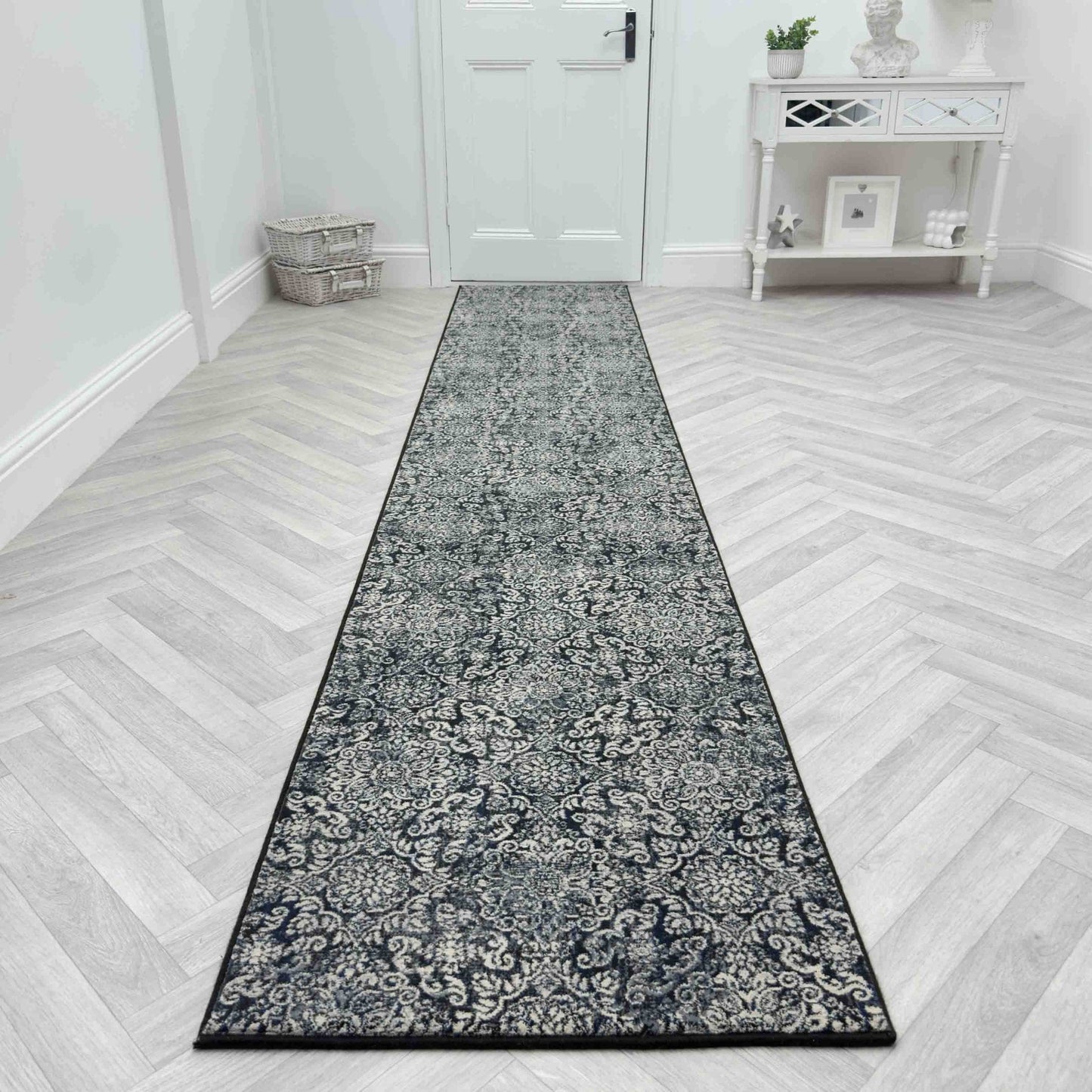 Dynamic Rugs Ancient Garden 57162 Steel Blue Traditional Machine-Made Rug