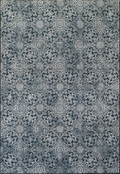 Dynamic Rugs Ancient Garden 57162 Steel Blue Traditional Machine-Made Rug