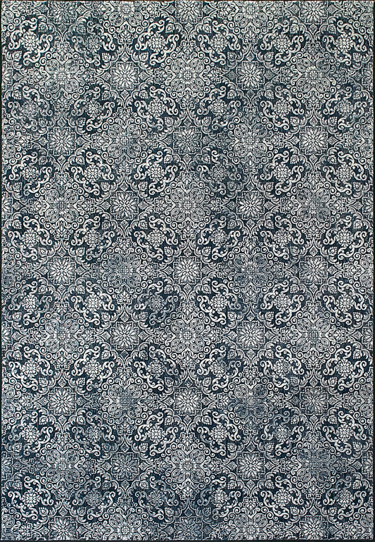 Dynamic Rugs Ancient Garden 57162 Steel Blue Traditional Machine-Made Rug