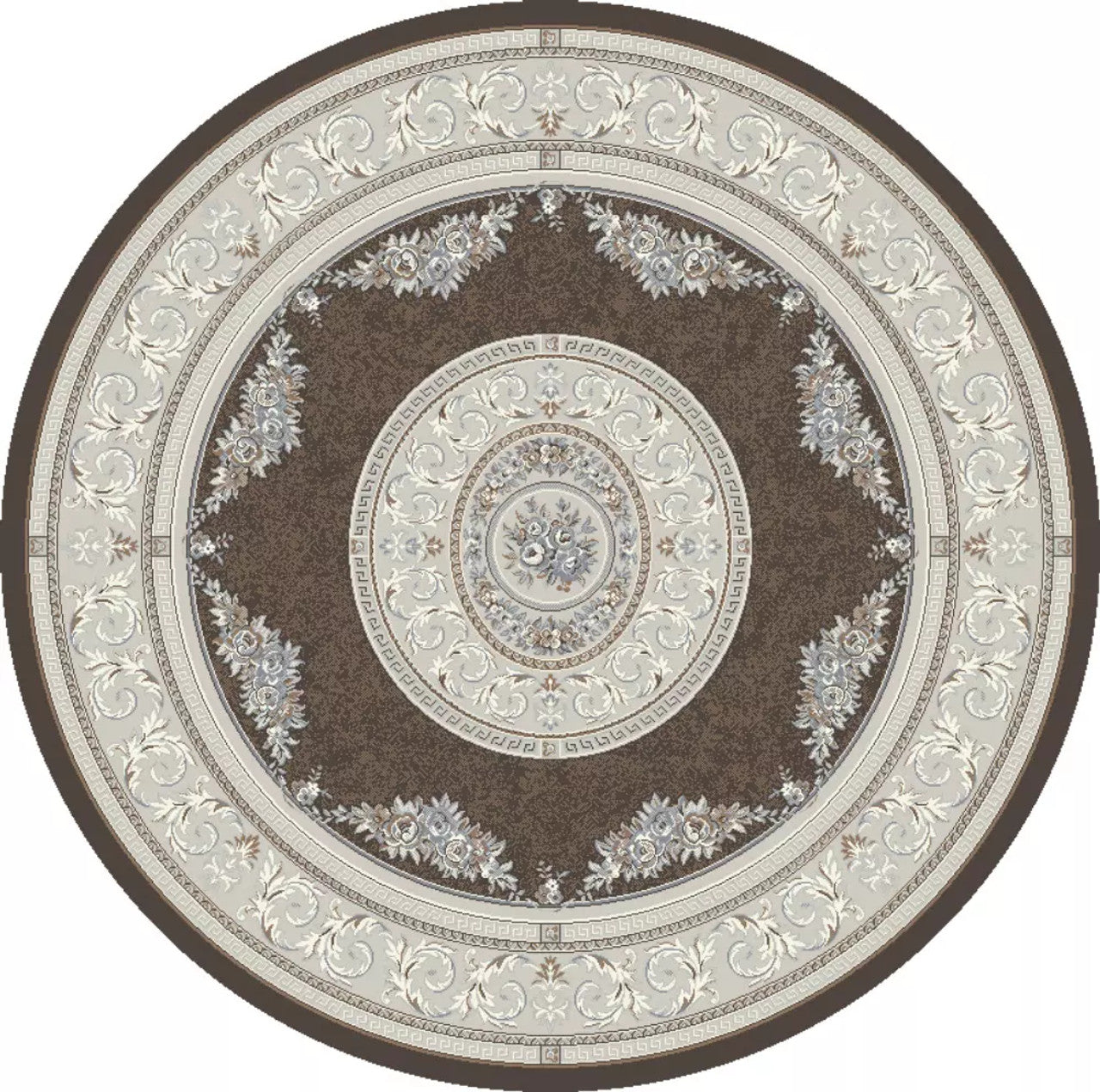 Dynamic Rugs Ancient Garden 57226 Brown Cream Traditional Machine-Made Rug