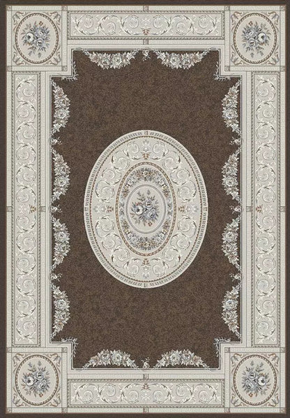 Dynamic Rugs Ancient Garden 57226 Brown Cream Traditional Machine-Made Rug